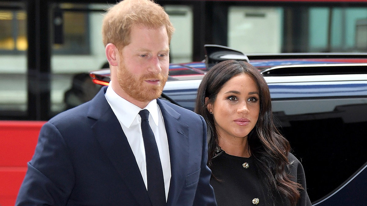 LONDON, ENGLAND - MARCH 19:  Prince Harry, Duke of Sussex and Meghan, Duchess of Sussex arrive at New Zealand House to sign the book of condolence after the recent terror attack which saw at least 50 people killed at a Mosque in Christchurch on March 19, 2019 in London, England. (Photo by Karwai Tang/WireImage)