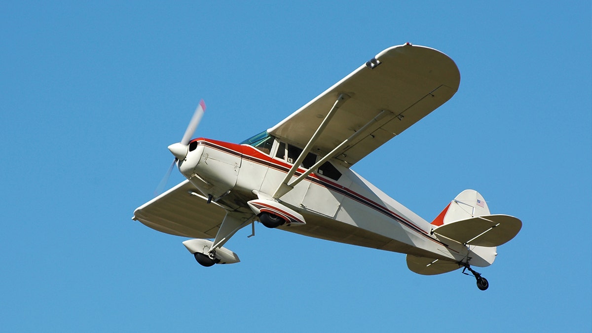 A small plane flying