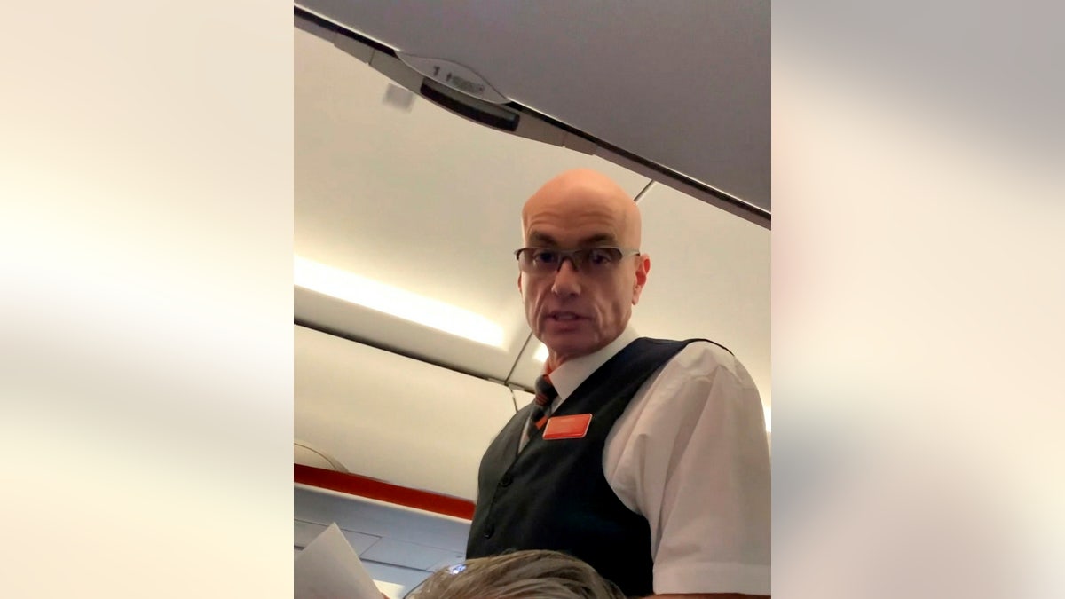 Video footage of the air cabin crew member that Kayani claims burst in on him on the toilet on an Easyjet flight from Marrakesh to Manchester. 