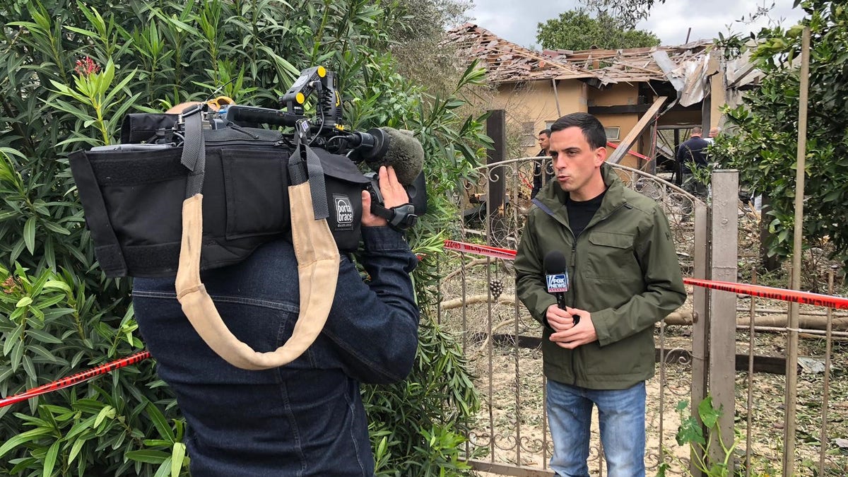 Trey Yingst reporting on the scene. During one of his most active live hits, mortars and anti-tank missiles fired nearby. Moments later, another barrage of rockets was fired from Gaza into Israel. 