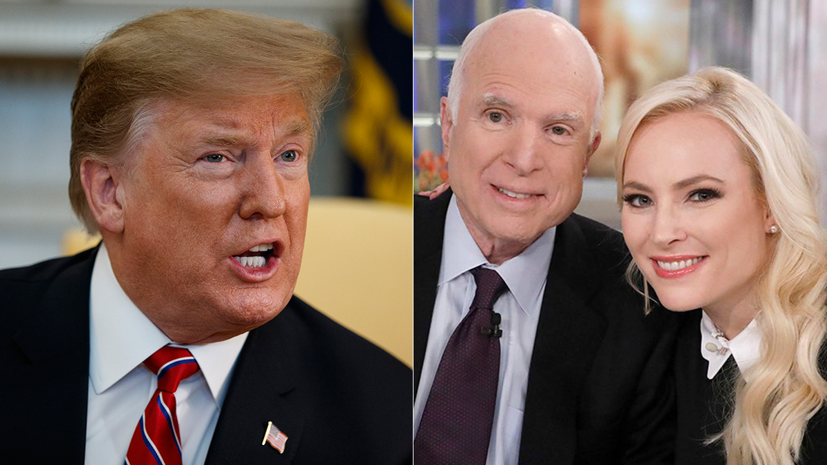 President Trump has feuded with both Sen. John McCain, who died last year, and with his daughter Meghan McCain.