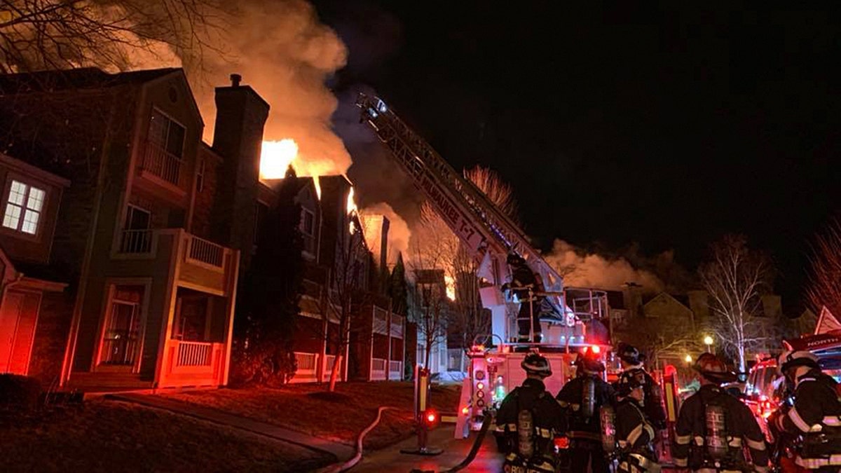 A Wisconsin apartment building reportedly became engulfed in flames in an overnight blaze and the fire chief said it was “miraculous” that all of its occupants are accounted for.