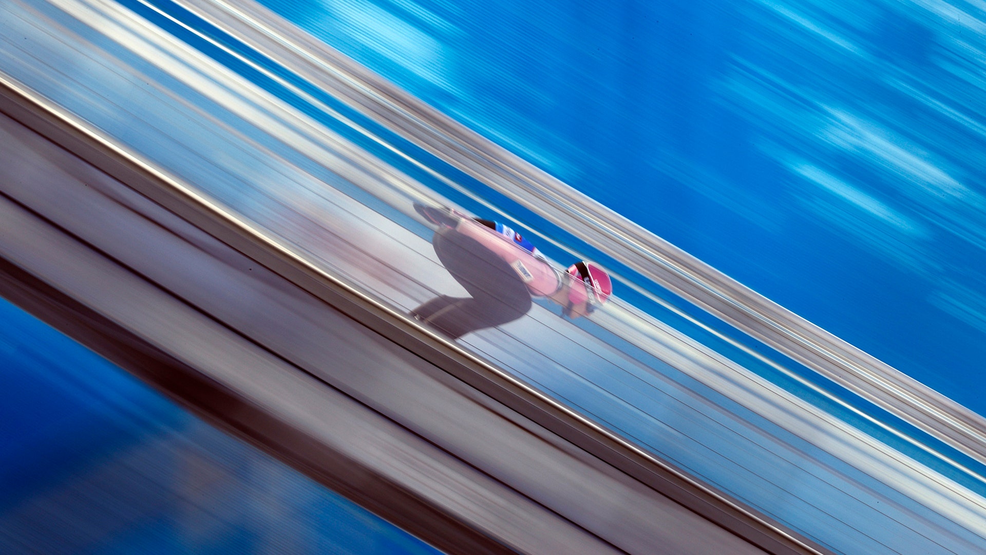 Czech Republic's Filip Sakala builds up speed for his jump during a men's ski jumping HS109 training, at the Nordic Ski World Championships in Seefeld, Austria,  Feb. 26, 2019. 