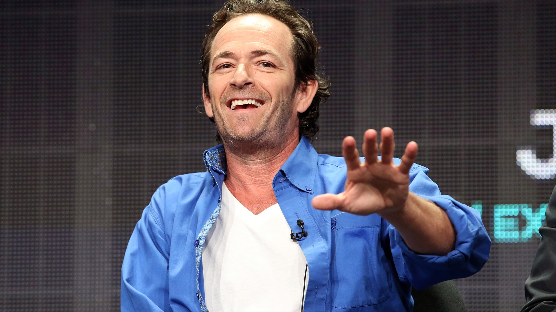 BEVERLY HILLS, CA - JULY 30: Executive producer/actor Luke Perry speaks onstage during the 'Welcome Home' panel discussion at the UP Entertainment portion of the 2015 Summer TCA Tour at The Beverly Hilton Hotel on July 30, 2015 in Beverly Hills, California. (Photo by Frederick M. Brown/Getty Images)