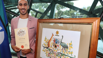 Refugee soccer player happy he's now an Australian citizen