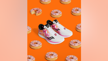 Dunkin’ preps for Boston Marathon with doughnut-inspired running shoes, ‘munchkin’ sizes for kids