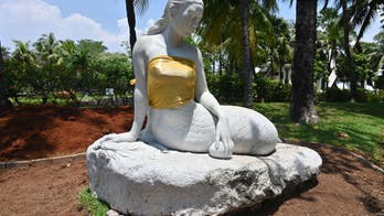 Indonesian theme park covers topless mermaid statues with bronze tops in effort to become 'family friendly'