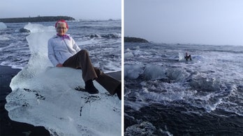 Texas grandmother rescued after posing on 'iceberg throne’ that drifted out to sea during Iceland vacation