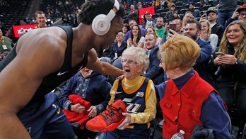 Utah Jazz star Donovan Mitchell gifts autographed shoes to 102-year-old superfan