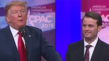 Trump, on CPAC stage with Berkeley assault victim, promises executive order on campus free speech