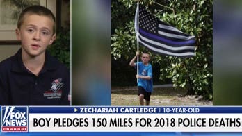 Florida boy who runs a mile for every fallen police officer raises over $20G