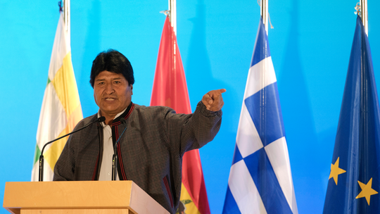 Bolivia's Morales, in Greece, backs Venezuela's Maduro