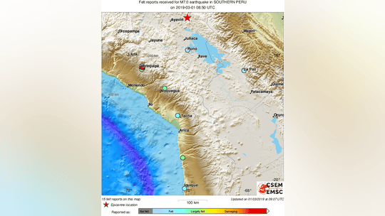 7.1-magnitude earthquake hits southern Peru