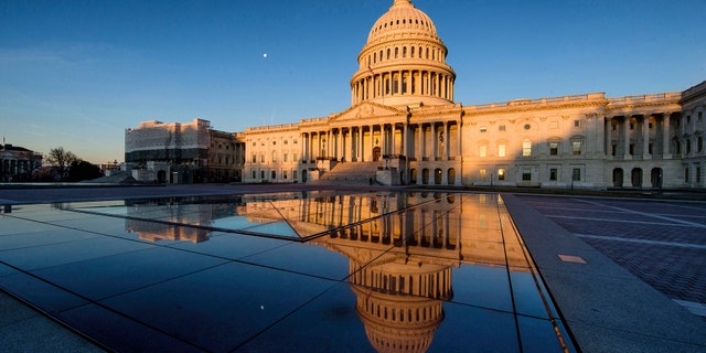 The U.S Capitol is seen at sunrise. (AP Photo/Alex Brandon)