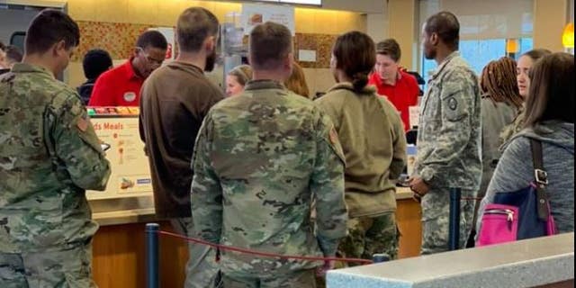Jonathan Full bought Chick-fil-A for 11 service members in North Carolina.