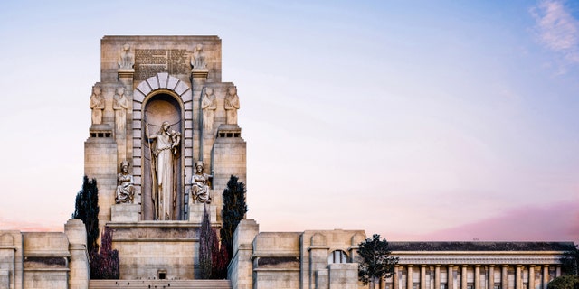 A digital rendering of the unbuilt Liberty Memorial in Kansas City, Missouri.