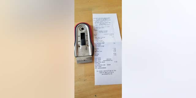 The scraper is believed to have fallen off a shelf and into the Happy Meal bag.<br>