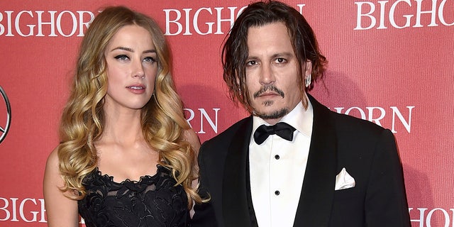On January 2, 2016, archive photo Amber Heard, left, and Johnny Depp arrive at the 27th Annual Palm Springs International Film Festival Gala in Palm Springs, California. In a lawsuit filed on Friday, March 1, 2019, sued his ex-wife Heard in a $ 50 million defamation suit, citing an article she had written for the Washington Post on domestic violence.