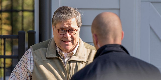 Attorney General William Barr leaves his home in McLean, Va., on Sunday morning, March 24, 2019. Barr is preparing a summary of the findings of the special counsel investigating Russian election interference. The release of Barr's summary of the report's main conclusions is expected sometime Sunday.(AP Photo/Sait Serkan Gurbuz)