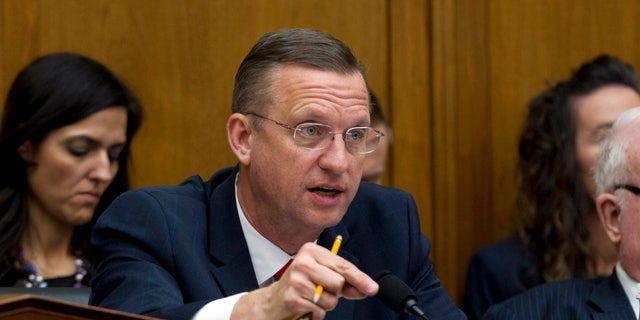 House Judiciary Committee Ranking Member Rep. Doug Collins, R-Ga. speaks during a House Judiciary Committee hearing on the Trump administration's separation policy involving migrant families. (AP Photo/Jose Luis Magana)