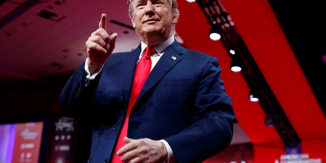 President Donald Trump looks to the cheering audience as he arrives to speak at Conservative Political Action Conference, CPAC 2019, in Oxon Hill, Md., Saturday, March 2, 2019.