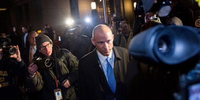 Lawyer Michael Avenatti leaves the Federal Court after his initial appearance in an extortion case on Monday, March 25, 2019 in New York. Avenatti was arrested on Monday for accusations of trying to scare Nike for $ 25 million by threatening the company with bad publicity. (AP Photo / Kevin Hagen).