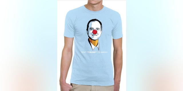 President's Trump 2020 presidential campaign is selling "Pencil-Neck Adam Schiff" T-shirts.