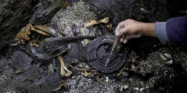 The discovery has sparked speculation that the artifacts could lead to an elusive Aztec royal tomb.