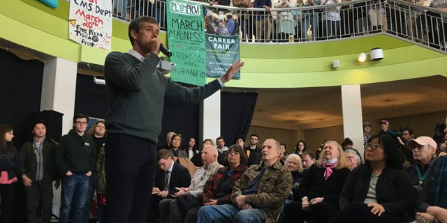 March 20, 2019: Beto O'Rourke speaks at Plymouth State University in New Hampshire.
