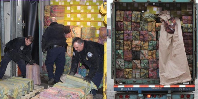 About 3,200 pounds of cocaine were recovered at the port of New York / Newark in February, officials said.