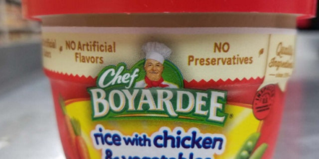 The affected products are labeled as "rice with chicken & vegetables," but actually contain beef ravioli.