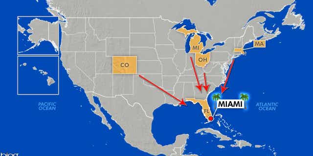 Students from other states head to Miami for some fun in the sun
