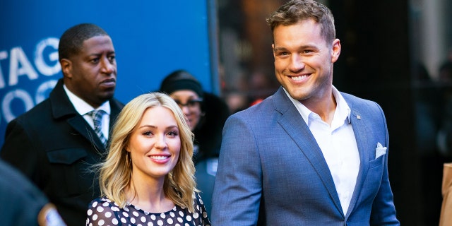 Colton Underwood and Cassie Randolph at GMA on March 13, 2019 in New York City.