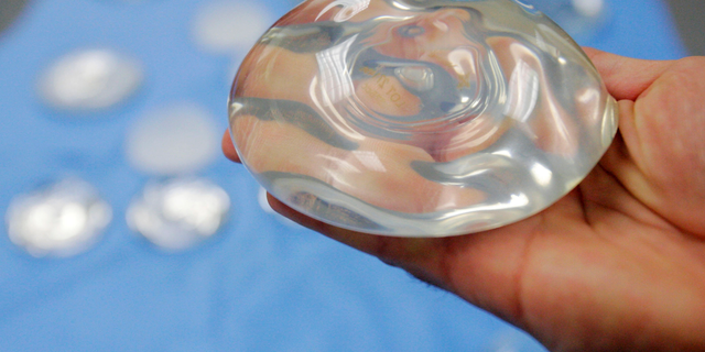 A silicone gel breast implant is seen in Irving, Texas, Dec. 11, 2006. (Associated Press)