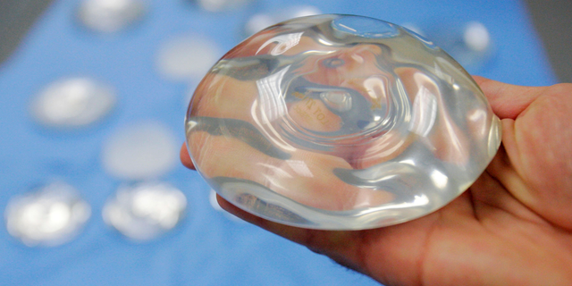 A silicone gel breast implant is seen in Irving, Texas, Dec. 11, 2006. (Associated Press)