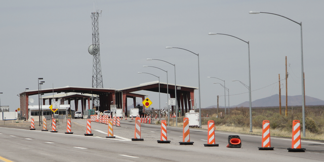 This Tuesday, March 26, 2019, photo shows a border patrol checkpoint, north of Las Cruces, New Mexico, that U.S. immigration authorities have closed and have reassigned agents to repurpose inspection areas to handle an influx of Central Americans arriving at the Mexican border. All of the checkpoints in the El Paso, Texas, sector, which includes New Mexico and West Texas, have been closed. (AP Photo/Cedar Attanasio)