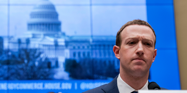 Facebook CEO Mark Zuckerberg testifying on Capitol Hill on April 11, 2018.