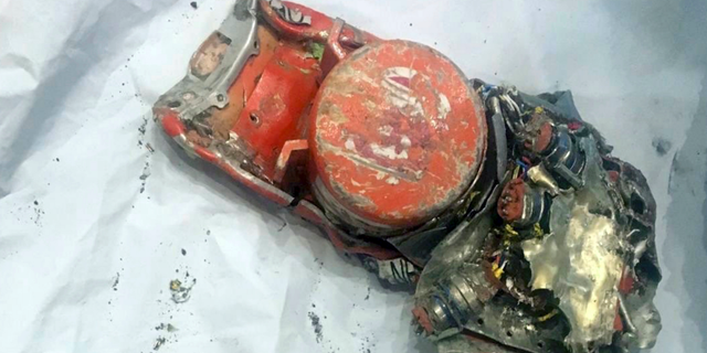 Photo shows one of the black box flight recorder from the crashed Ethiopian Airlines jet. (BEA via AP)