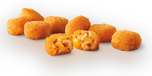 Eight tots come in an order, and if you eat them all, that’s 330 calories.