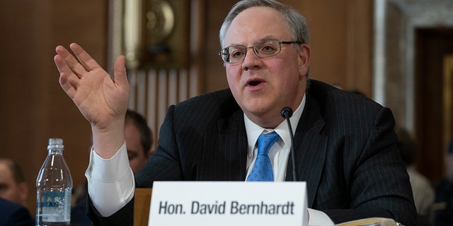 Over a Dozen Ex-Trump Officials to Participate in “America First” Summit Next Month 4 David Bernhardt, a former oil and gas lobbyist, speaks before the Senate Energy and Natural Resources Committee at his confirmation hearing to head the Interior Department, on Capitol Hill in Washington, Thursday, March 28, 2019. (AP Photo/J. Scott Applewhite)