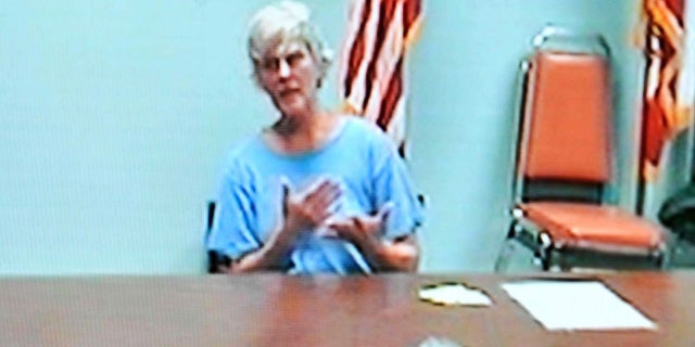 Diane Downs testifies before an Oregon parole board on Dec. 10, 2010, which unanimously ruled that she remained dangerous and must stay in prison. The board also ruled Downs ineligible for further parole consideration for 10 years.