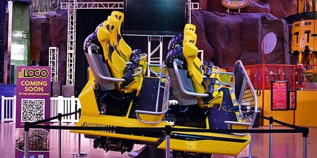 Each four-person car of the El Loco reportedly reaches speeds of 45 miles per hour during the 72-second ride.