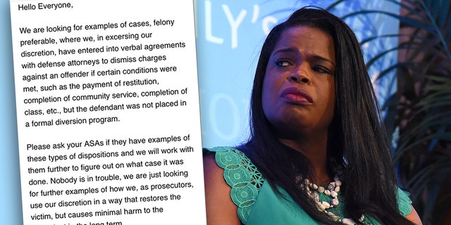 An internal email from Kim Foxx’s office obtained by Fox News asked workers to dig for examples bolstering Foxx’s claim that the dropped charges in the Jussie Smollett case weren’t as uncommon or shocking as they seemed. (Getty, File)