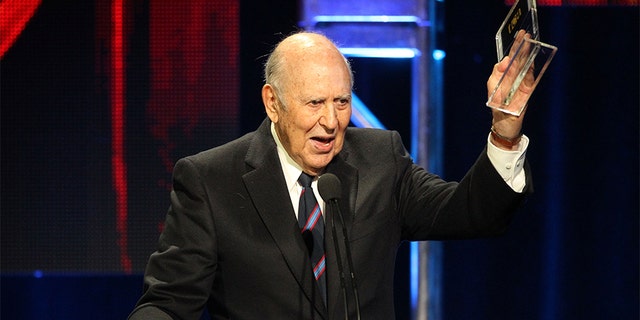 Actor Carl Reiner accepts the Heritage Award for the "Dick Van Dyke Show" during the 27th Annual Television Critics Association Awards on Aug. 6, 2011 in Beverly Hills, Calif.