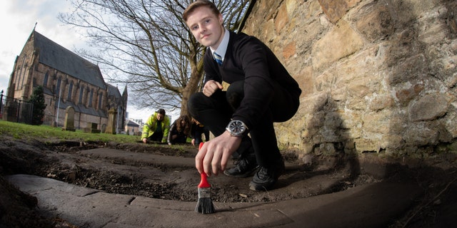14-year-old schoolboy Mark McGettigan found the medieval stones.