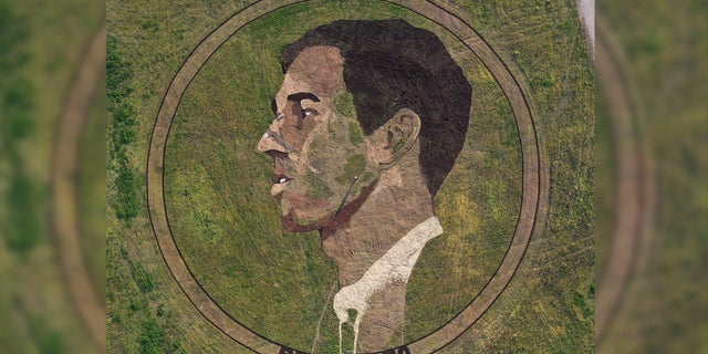 Stan Herd used soil, grass and rock to dress his canvas on an East Austin ranch.