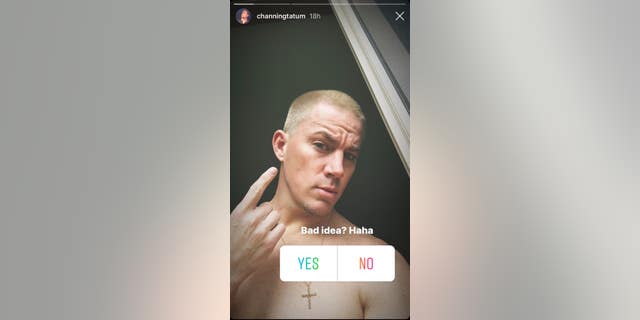 Channing Tatum asked fans if his new look was a "bad idea."