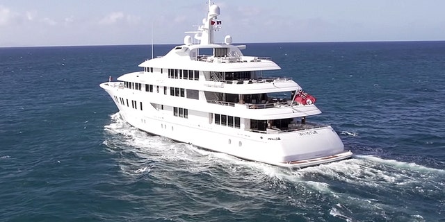 A photo of the luxury yacht owned by Rick Caruso.