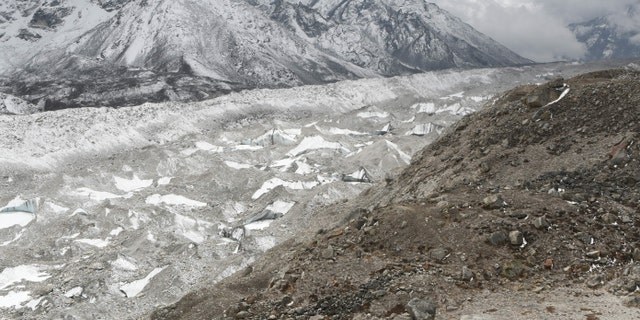 The Khumbu glacier.
