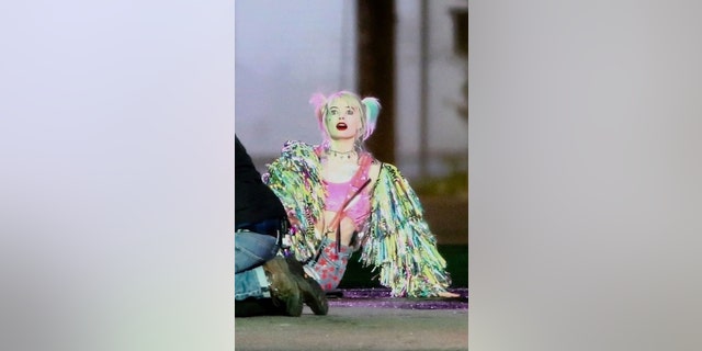 Margot Robbie is seen filming an intense action scene for her latest film "Birds of Prey (And the Fantabulous Emancipation of One Harley Quinn).'' Margot shot a scene in a truck where she jumps out and lets the truck crash to watch explosions.